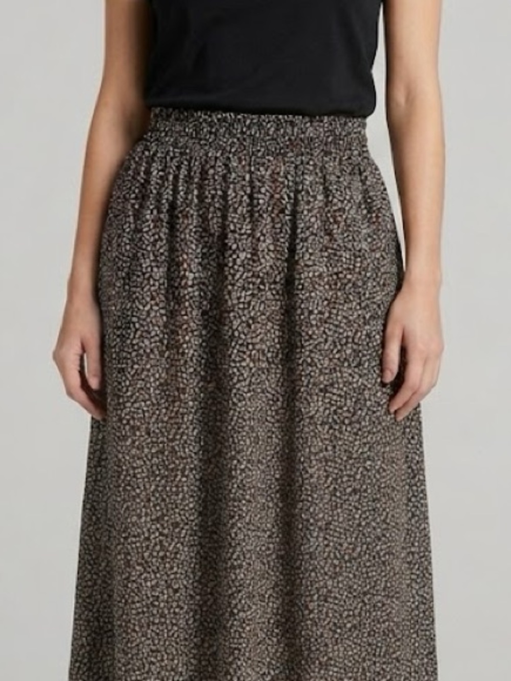 Vintage 90s Black Floral Mini Skirt Medium